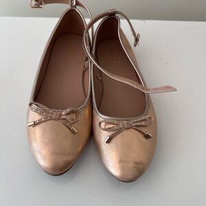 Sugar Rose Gold Ballet Flats with Bow